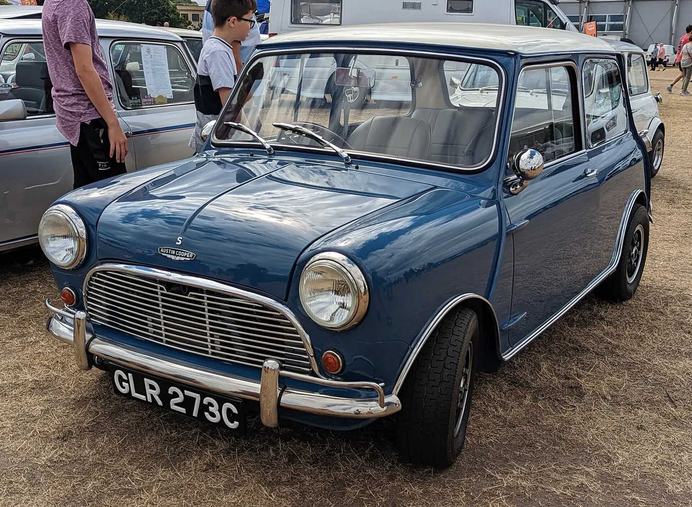 1966 Austin Mini Cooper in Blue with white roof