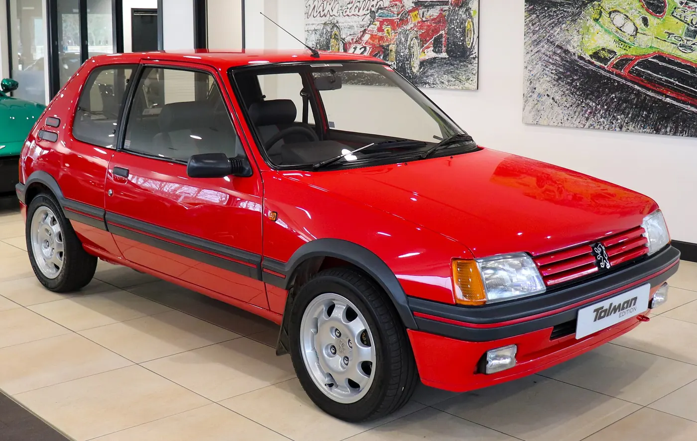 1990 Peugeot 205 in Signal red