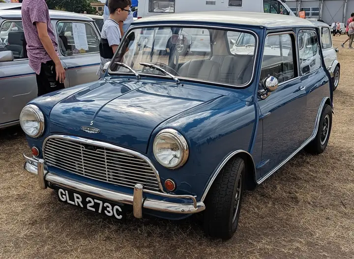 1966 Austin Mini Cooper in Blue with white roof