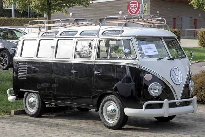 1966 Volkswagen Type 2 in Black and white