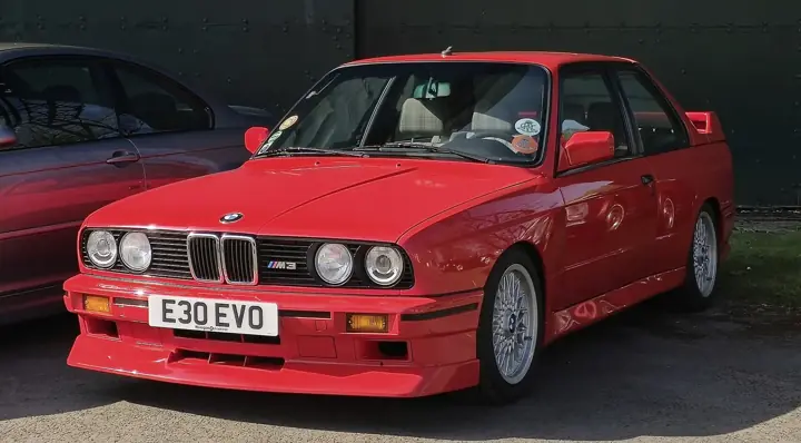 1988 BMW M3 in Henna red