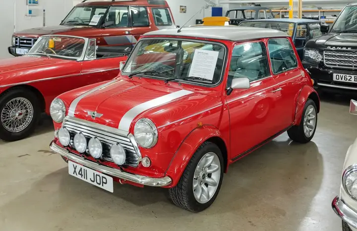 1996 Rover Mini in Red with white roof